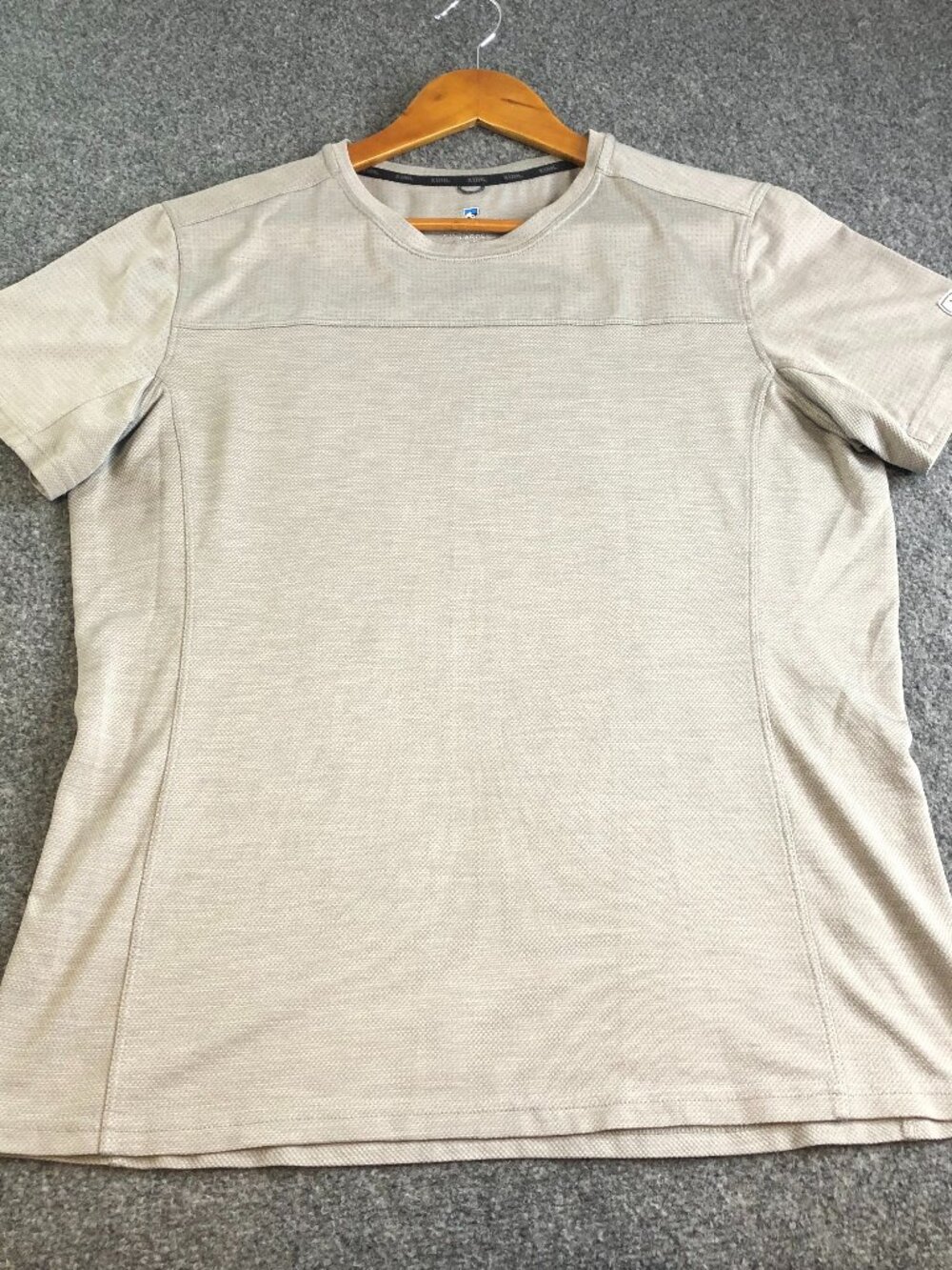 Kuhl Engineered Krew Shirt Mens Large Gray Rock Short Sleeve Athletic Stretch